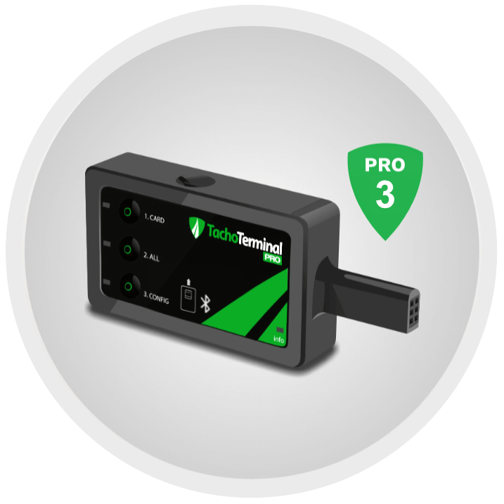Bralnik TachoTerminal PRO3 s tipkama CARD, ALL in CONFIG ter Bluetooth povezavo